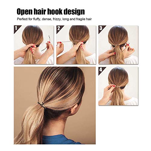 Bungee Hair Ties for Women – 20-Pack No-Slip Ponytail Hooks