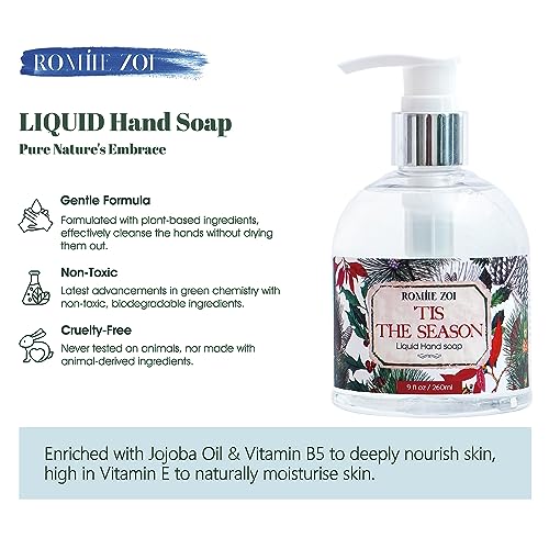 ROMIIE ZOI Holiday Floral Liquid Hand Soap 'Tis The Season 8.7oz Gift Box
