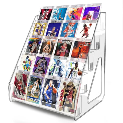 5-Tier Acrylic Trading Card Display Stand for SGC/BGS/PSA Slabs