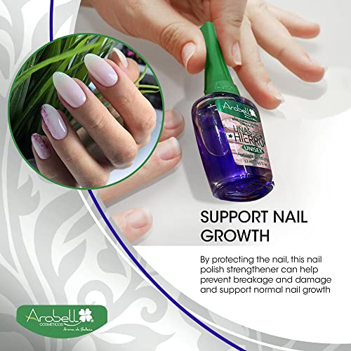 AROBELL Nail Strengthener & Hardener - 0.8 Fl Oz (Pack of 2) for Brittle Nails