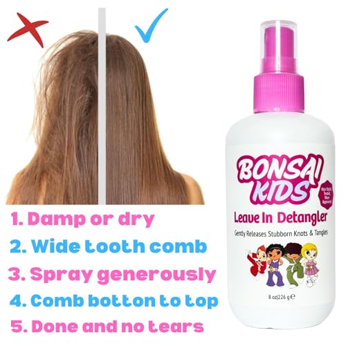 Bonsai Kids Leave-In Hair Detangler Spray – Gentle Conditioning for Children