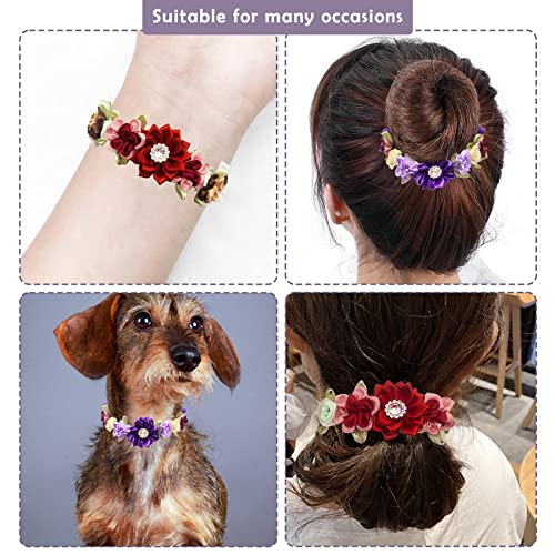 Ballet Bun Wrap Flowers - 6pcs Hair Accessories for Dancers (BLE)