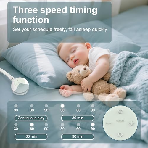 Wobrikosee Portable White Noise Machine with Mood Light & Timer