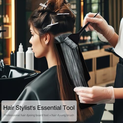 4-Piece Hair Highlighting Kit - Nylon Combs & Brush for Salon Use