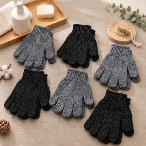 Fundrem 12 Pcs Exfoliating Gloves Set for Smooth Skin