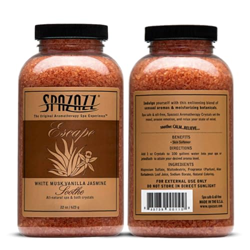 Spazazz Aromatherapy Hot Tub & Spa Crystals - White Musk Vanilla Jasmine 22oz