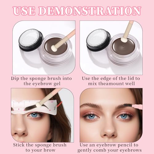 Braxan 10 Pcs Makeup Applicators Set - Soft Mushroom Face Sponges with Handles for Concealer, Eye Shadow & Blush