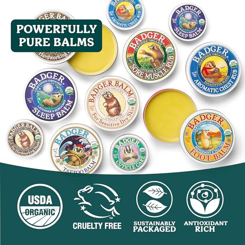 Badger Healing Balm - Organic Hand Cream for Dry Cracked Skin, 2 oz