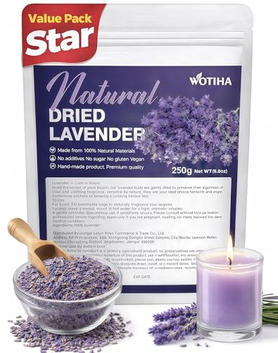 WOTIHA Culinary Dried Lavender Buds 8.8oz - Premium Natural Flavoring