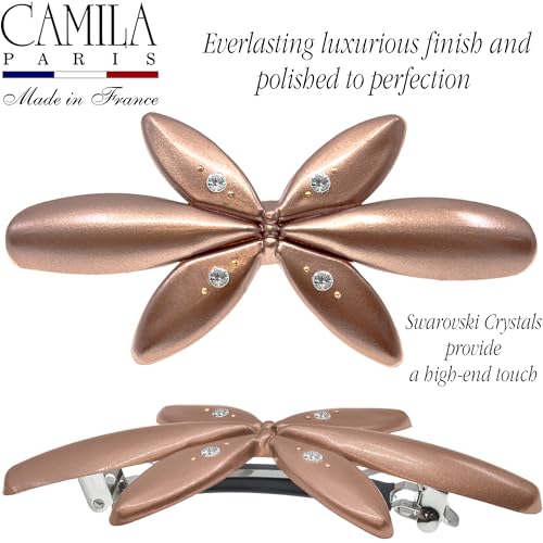 Camila Paris CP3757 Bronze French Hair Barrette Clip for Girls & Women