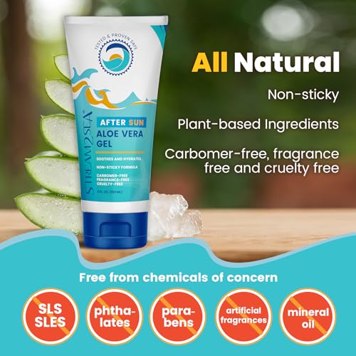 STREAM 2 SEA Soothing Aloe Vera Gel, 6 Fl oz - Reef Safe After Sun Care