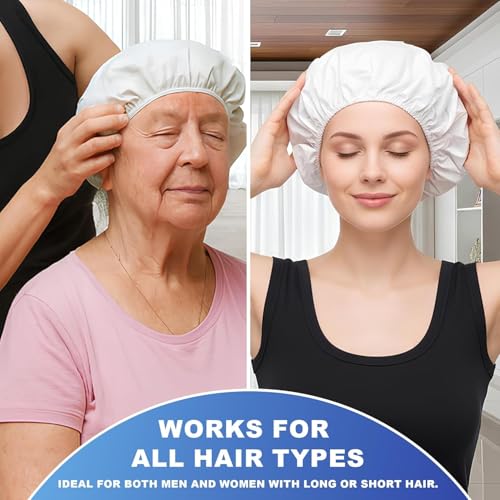 MedVance Rinse-Free Shampoo & Conditioner Shower Cap 3 Pack - Gentle, No Rinse Hair Wash for Sensitive Skin