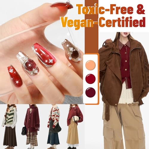 ABAC Amber Hearth 24 Color Gel Nail Polish Palette with Glitter for Ombré & Floral Nail Art