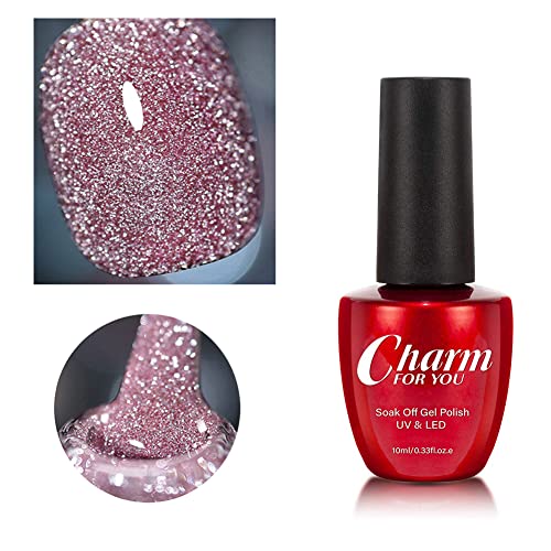 VERONNI Explosion Diamond Gel Nail Polish - Reflective Glitter UV Soak Off Manicure (03)