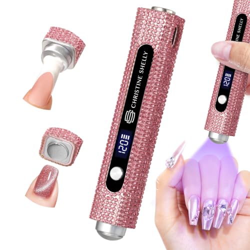 Pink Diamond Flash Cure Nail Lamp with UV Light for Gel Nails, Handheld