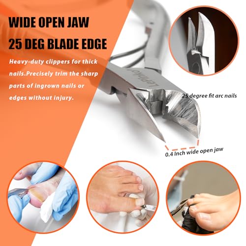 LePinko Professional Toenail Clippers for Thick and Ingrown Nails - 1 Piece