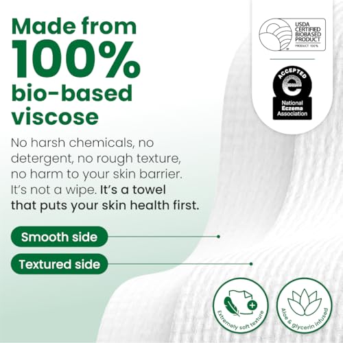 Clean Skin Club XL Sensitive Skin Towels - 10 Pack, Travel-Friendly