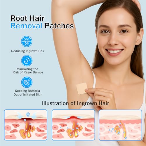 Ingrown Hair Treatment Patch, 24 Pcs Razor Bump Treatment for Bikini Area, Smooth-Feeling Non-Irritating Formula, Ingrown Hair Pads & Pubic Hair Cyst Treatment for Women & Men