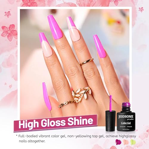 JODSONE 20-Color Vibrant Gel Nail Polish Kit with Base Coat & Top Coat - Variation 5