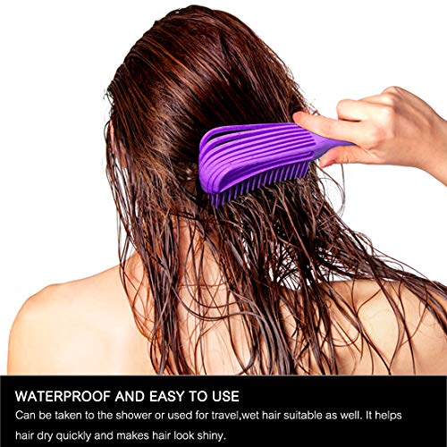 A.DASHER Detangling Hair Brush for Afro Textures - 4 pcs, Purple