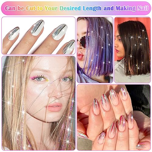 6000 Strands Hair Tinsel Kit - 20 Colors Glitter Extensions