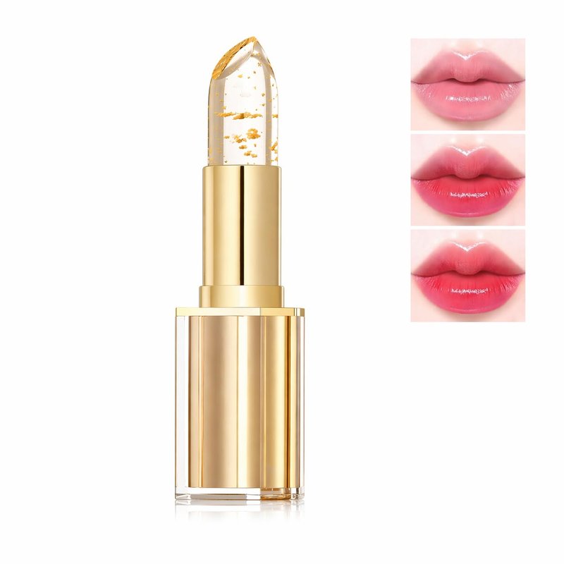 Color Changing Lipstick for Women - Long-Lasting, Transfer-Proof & Moisturizing | Clear Gold Foil Finish