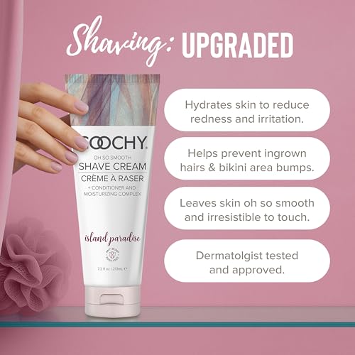 Coochy Rash-Free Shaving Cream - Moisturizing Lotion for Sensitive Skin, 7.2oz