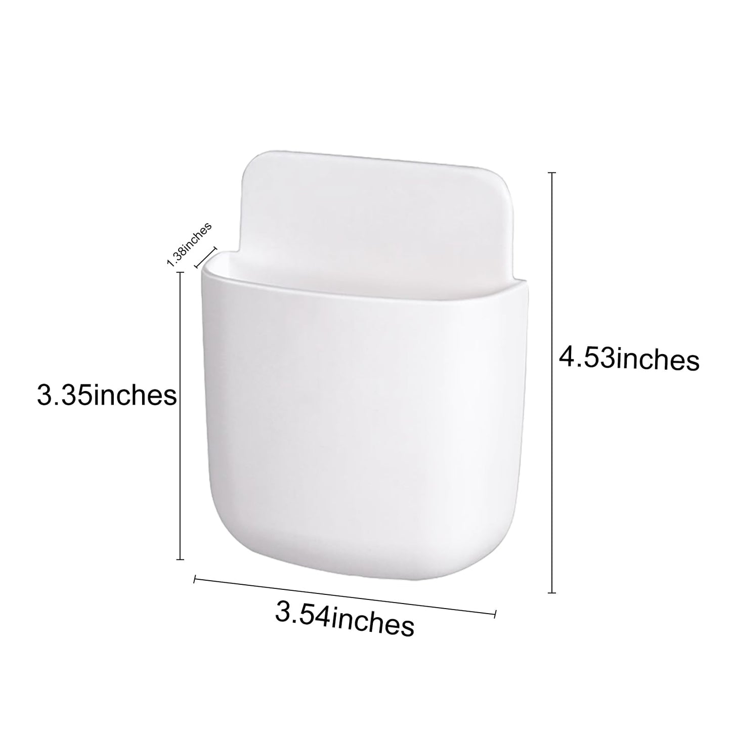 1Pcs Wall-Mounted Storage Box Space-Saving Wall Organizer for Phone Remote Small Items Creative Hanging Storage Easy Install No Electricity Needed(White)
