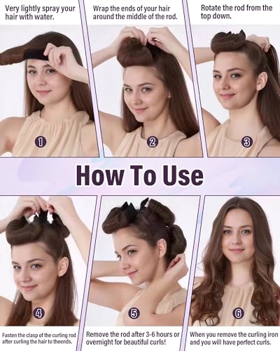 Posicurly Heatless Hair Curler Set - Overnight Satin Curling Rods