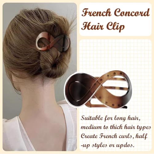 French Claw Hair Clips for Women - Strong Hold, No Slip, Matte Finish, 2 Pack