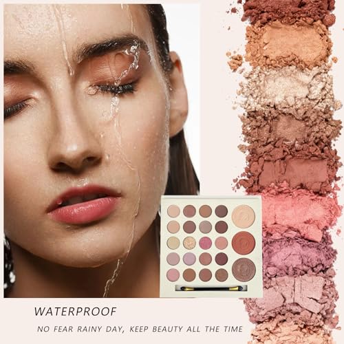 K'APEINE 23-Color Matte & Shimmer Eyeshadow Palette for Women - Nude & Natural Looks
