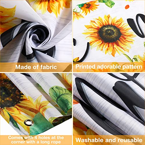 Sunflower Welcome Home Banner - Extra Large 98 x 18 Inches Decoration