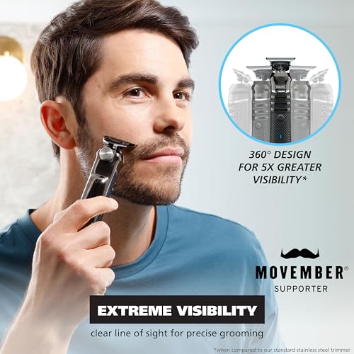 Wahl USA Pro Series High Visibility Skeleton Style Trimmer, Lithium-Ion Cordless USB Rechargeable All in One Shaving & Close Cutting Beard Trimmer for Men with Near Zero Gap Blade ? 3026018