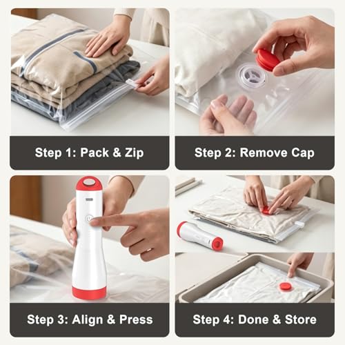 BAMCOO Cordless Electric Vacuum Pump for Travel & Storage Bags