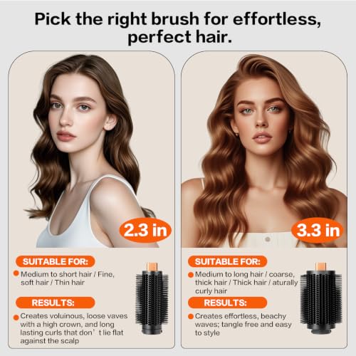 2.3 Inch Round Volumizing Brush Attachment for Dyson Airwrap HS01 HS05 HS08
