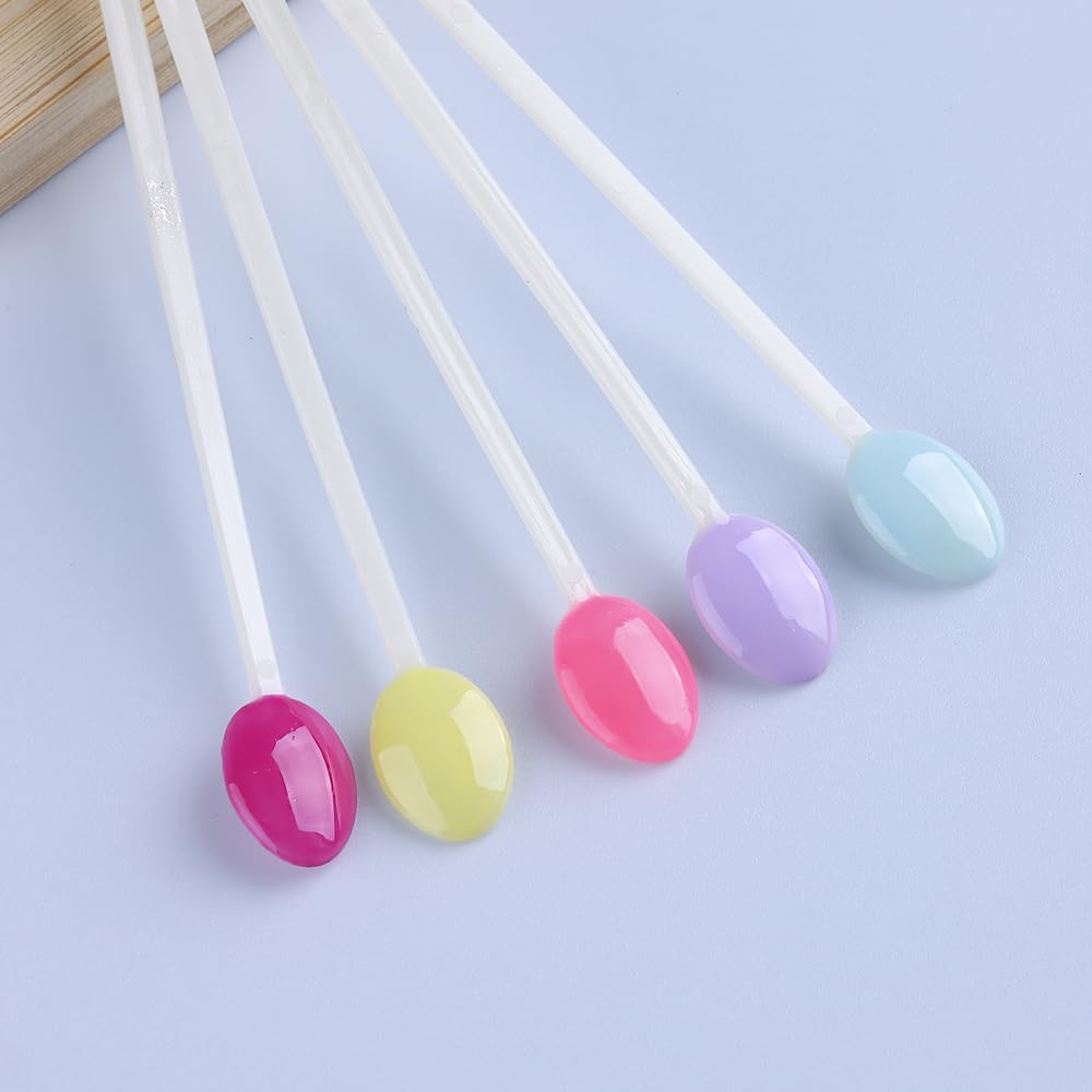Nail Swatch Sticks - 150 Pcs Natural Beige Spoon Shaped Color Display Tips | Acrylic Practice Tools for Home & Salon