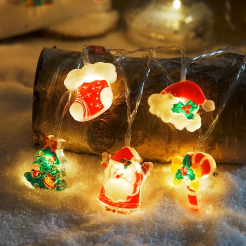 20 LED Christmas String Lights with 8 Modes - Battery Operated Fairy Lights