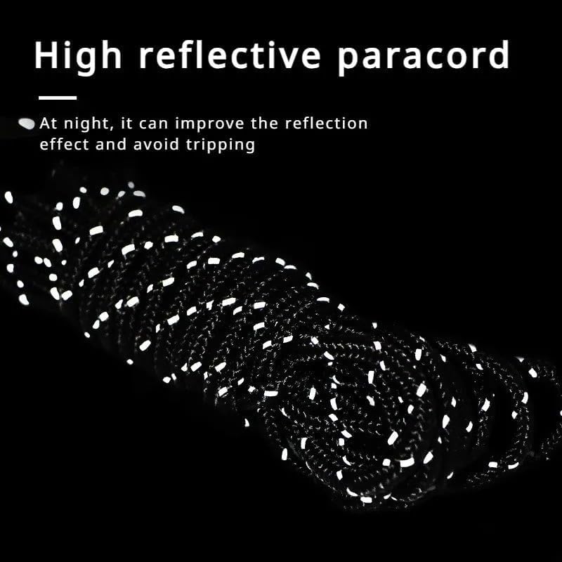 Luminous High Reflective Tent Rope - Durable 4mm Multi-Function Camping Ropes | 4Pcs Set