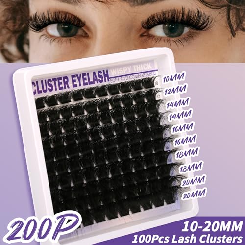 Himirell 350Pcs Cluster Lash Kit - DIY Individual Eyelash Extensions for Beginners