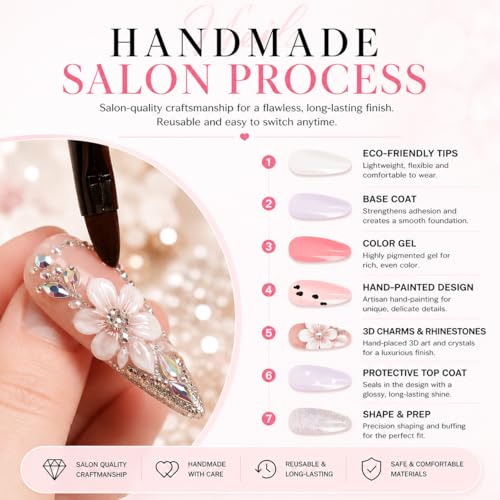 Medium Black French Tip Press on Nails with 3D Bow - Exylixor 662603MSQ