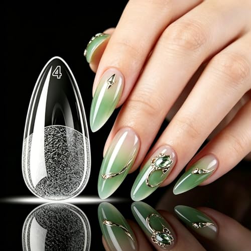 Yabonica 600 Pcs Almond Nail Tips - Pre-Shaped Gel Extensions
