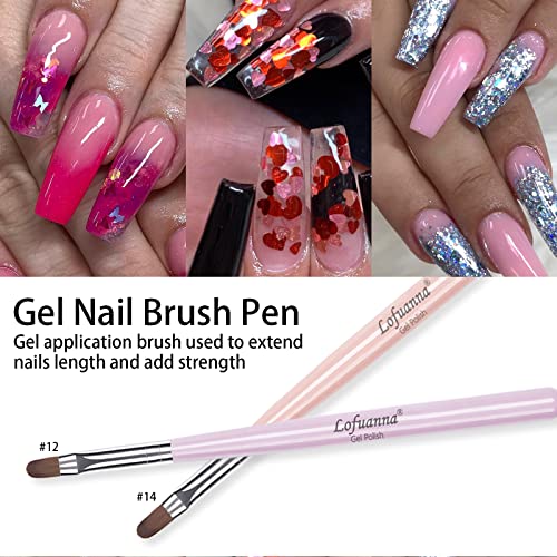 Lofuanna 7-Piece Nail Art Brush Set for Gel & Acrylic Designs