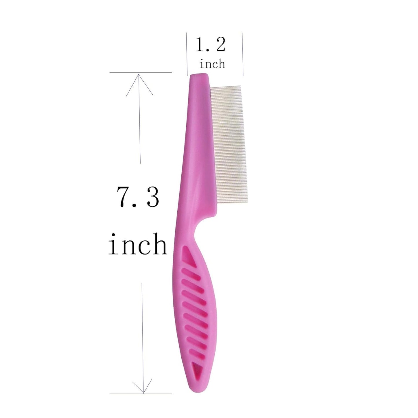 Stainless Steel Fine Tooth Hair Comb Set - Professional Dandruff Remover & Grooming Tool | 2 Pieces