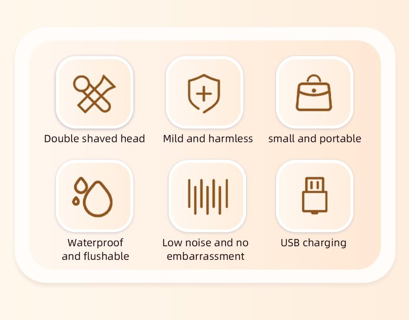 Dual-Head Rechargeable Hair Trimmer for Women, Body Shaver with 3D Floating Blades, Detachable Heads, Smooth & Painless Hair Removal