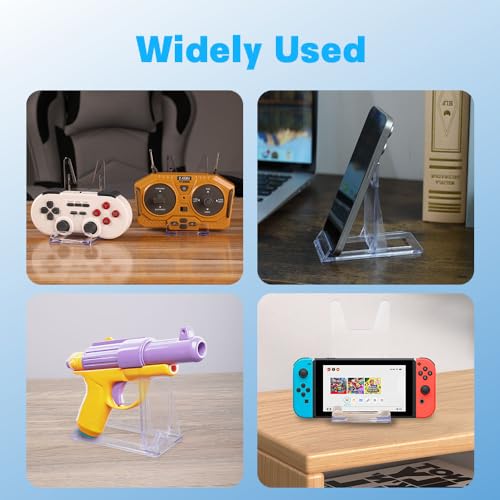 12 Pcs Adjustable Acrylic Display Stands for Handbags, Books & More