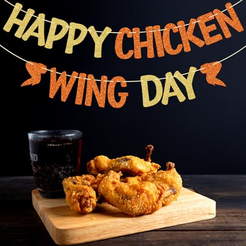 Chicken Wing Day Banner for BBQs & Parties - Pre-Strung Decor
