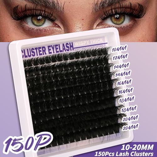 Himirell 350Pcs Cluster Lash Kit - DIY Individual Eyelash Extensions for Beginners