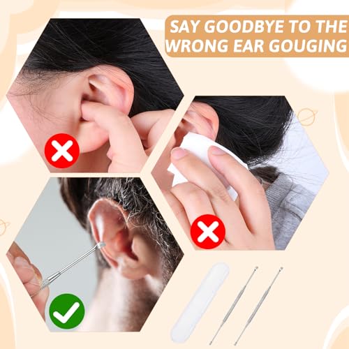 Stainless Steel Ear Cleaner Set - 2 Pack Earwax Remover Tools