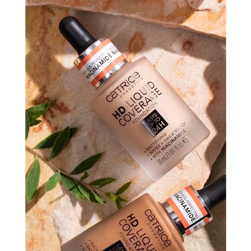 Catrice HD Liquid Coverage Foundation - 24HR Matte Finish, Light Beige