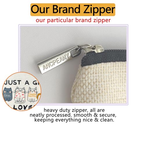 Cat Lover Makeup Bag - Cute Cosmetic Pouch for Women & Teens